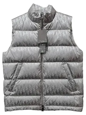 033C410A4462 489 Oblique All over Logo Down Padded Vest Rose Violet Men s Jacket TLS 271129