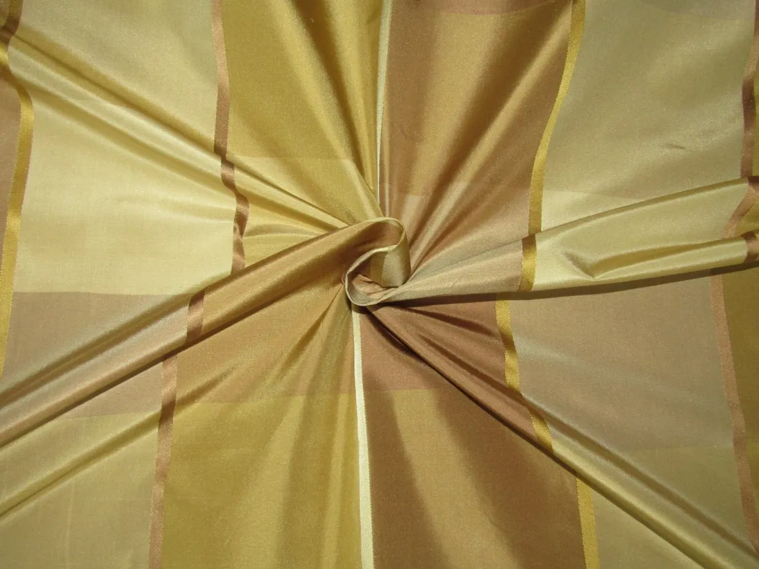 100% PURE SILK TAFFETA FABRIC with satin stripes Warm Light COLORS PLAIDS TAFCS6[2]