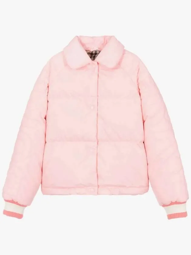 4Y6Y Kids Logo Down Padding Jumper Light Pink 8069477 Italian