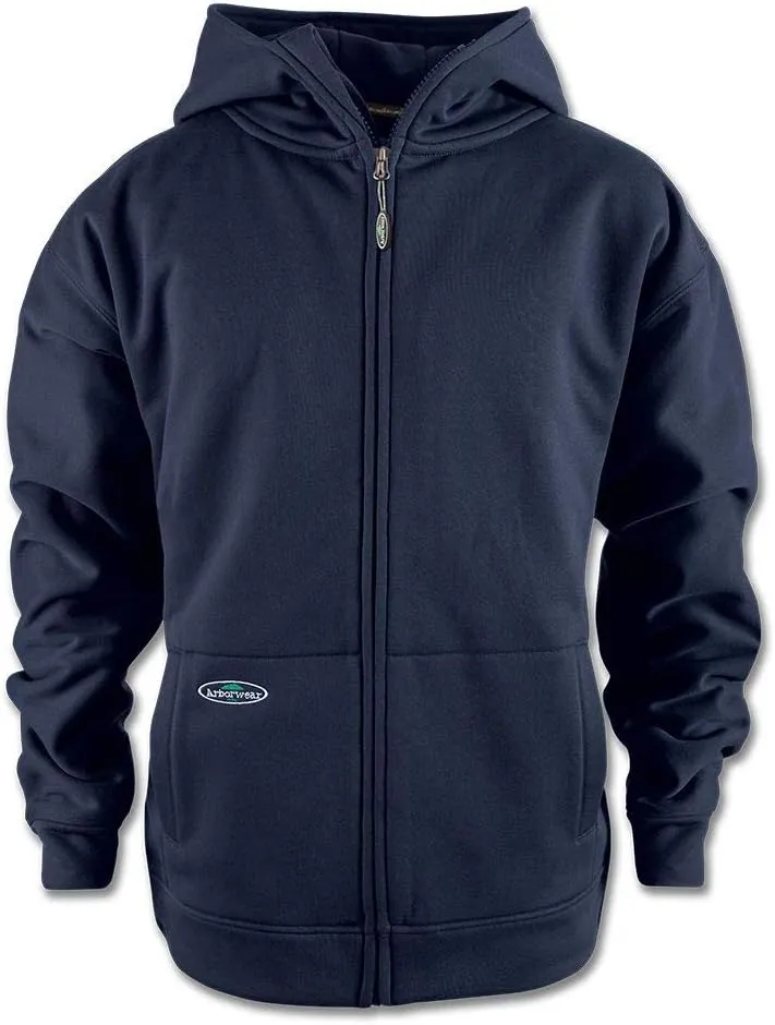 Arborwear Tech Double Thick Mens Zip Up Hoodies - Heavy Duty Zipper Hoodies For Men With Snap Collar and Gusseted Arms