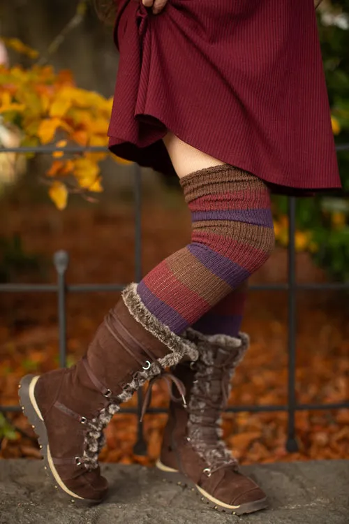 Berry Cobbler Stripes Thigh High