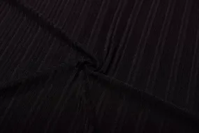 Black Plain Pleated Knit Fabric