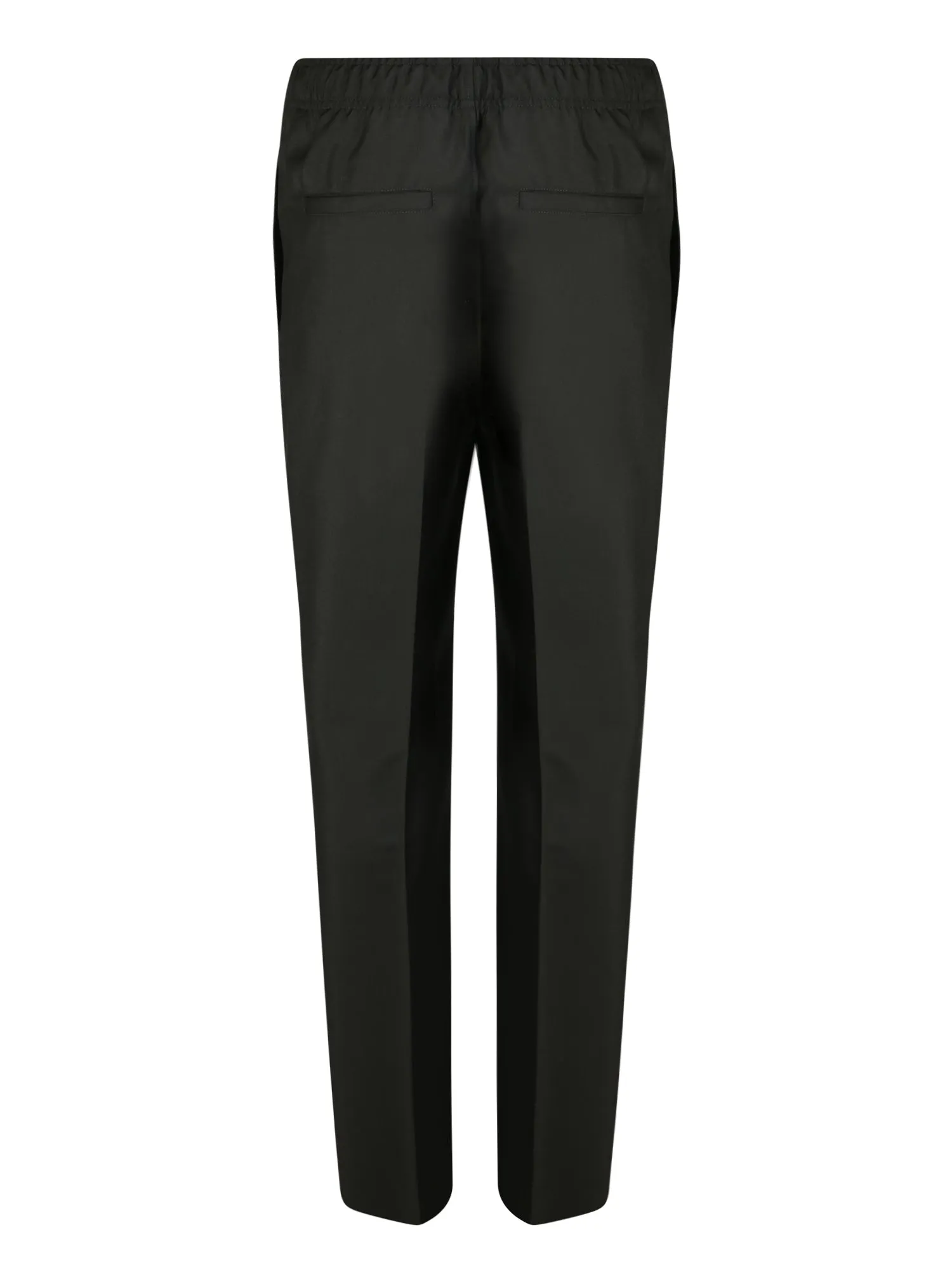 Black wool trousers
