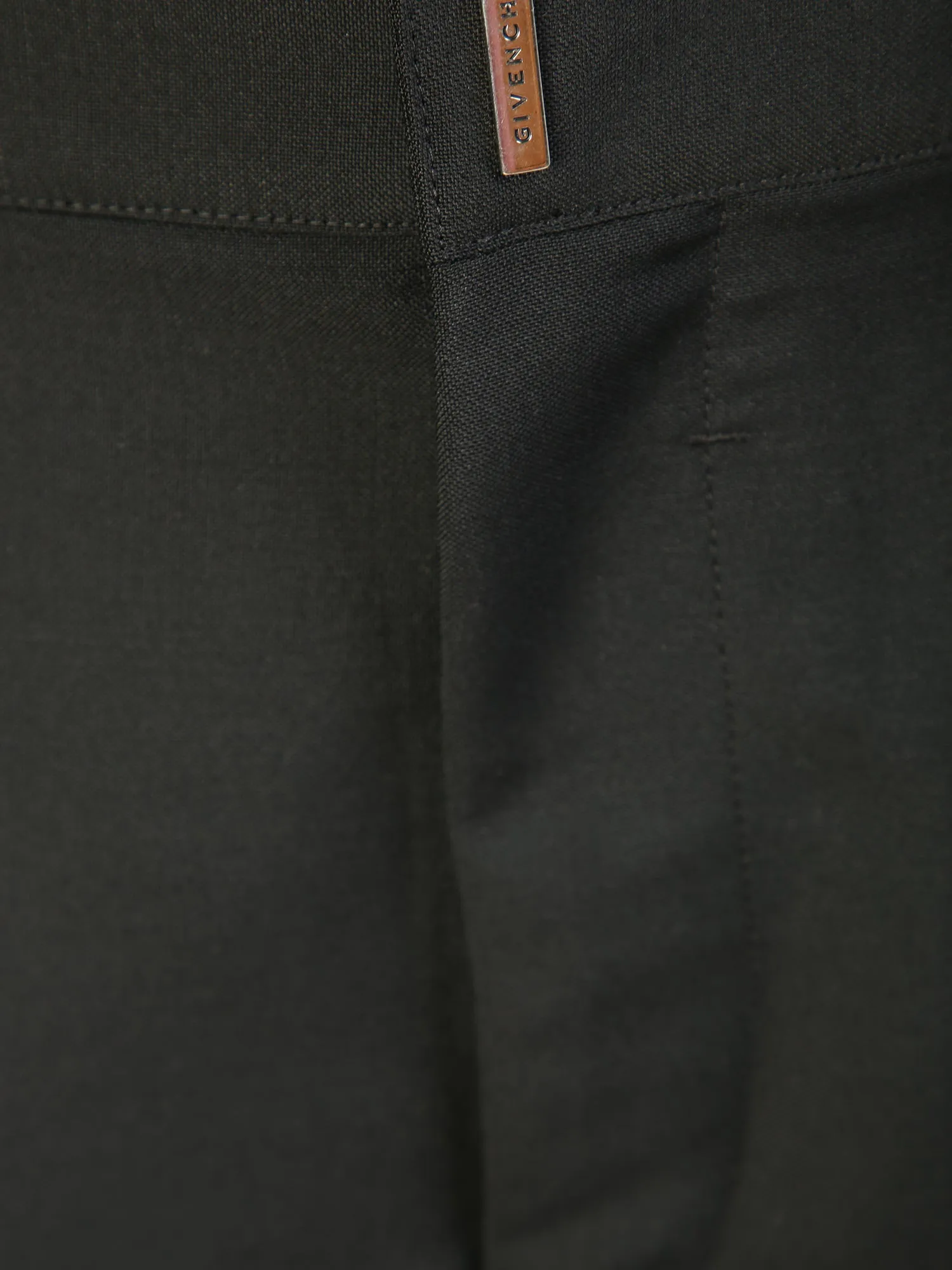 Black wool trousers