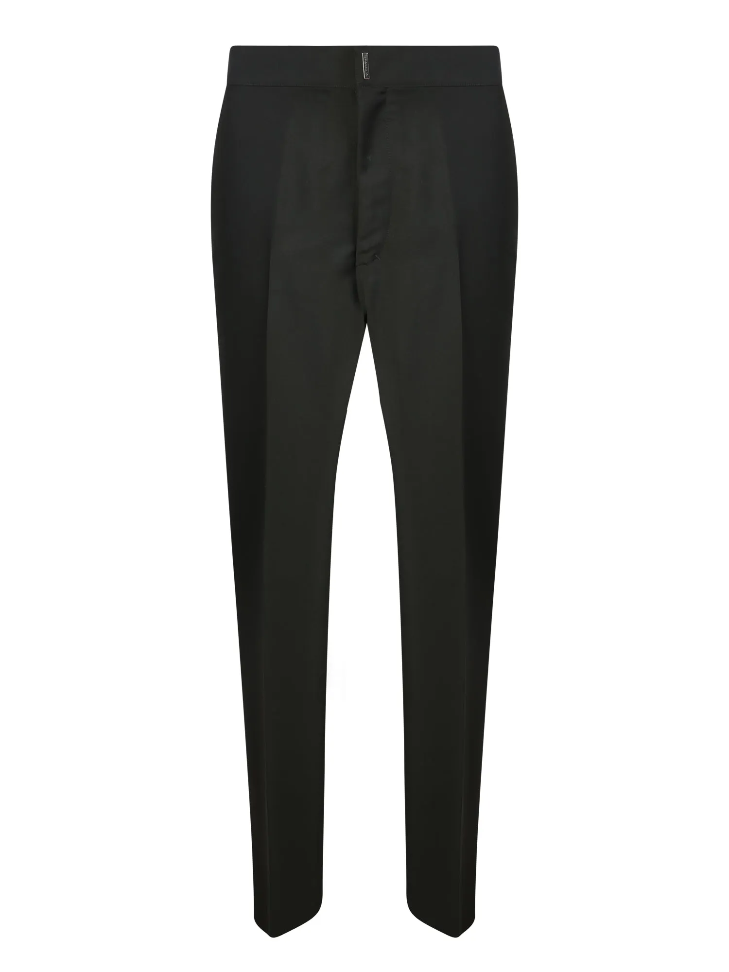 Black wool trousers