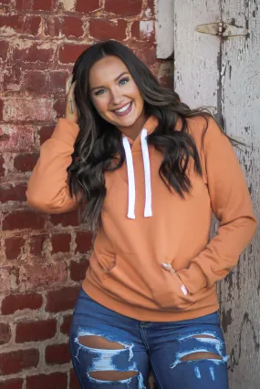 Buttery Orange Fleece Hoodie