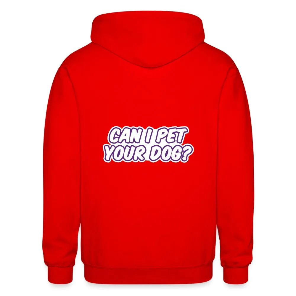 Can I pet your dog? Zip Hoodie Gildan Heavy Blend Adult Zip Hoodie