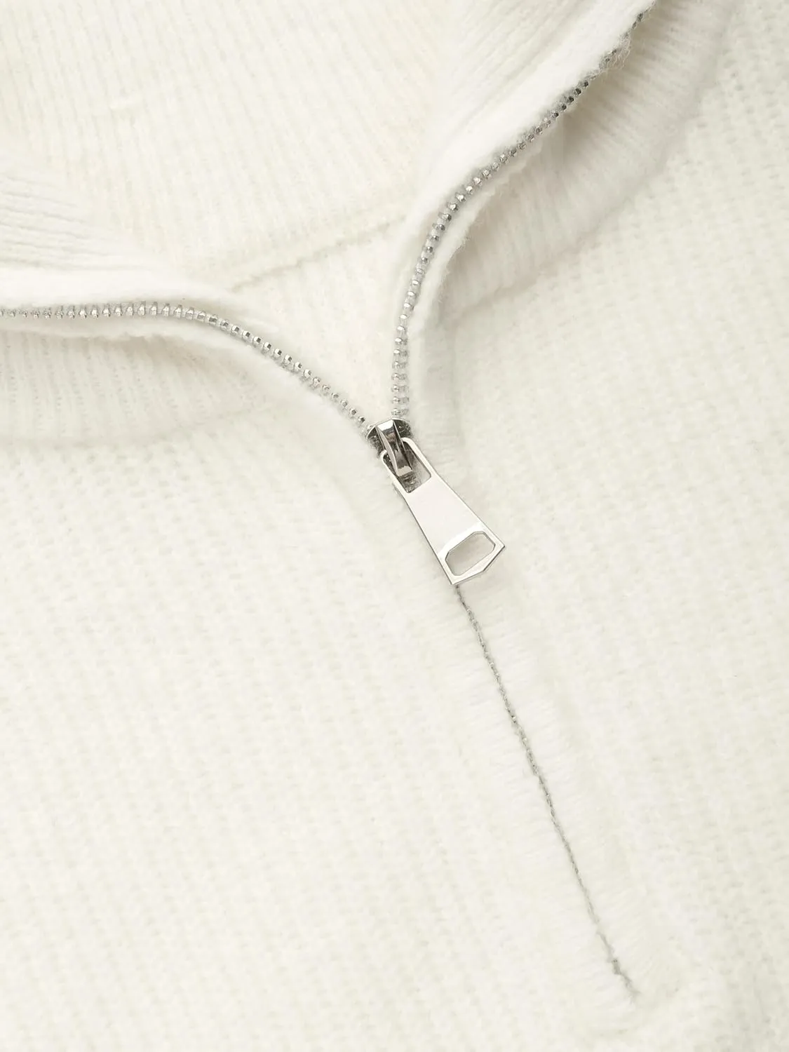 CIDER Quarter Zip Pullover Sweaters for Women Trendy V Neck Long Sleeve Fall Sweaters Solid Knit Chunky Sweater