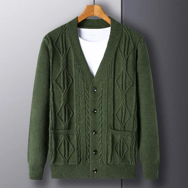 Diamond Plaid Thick Sweater
