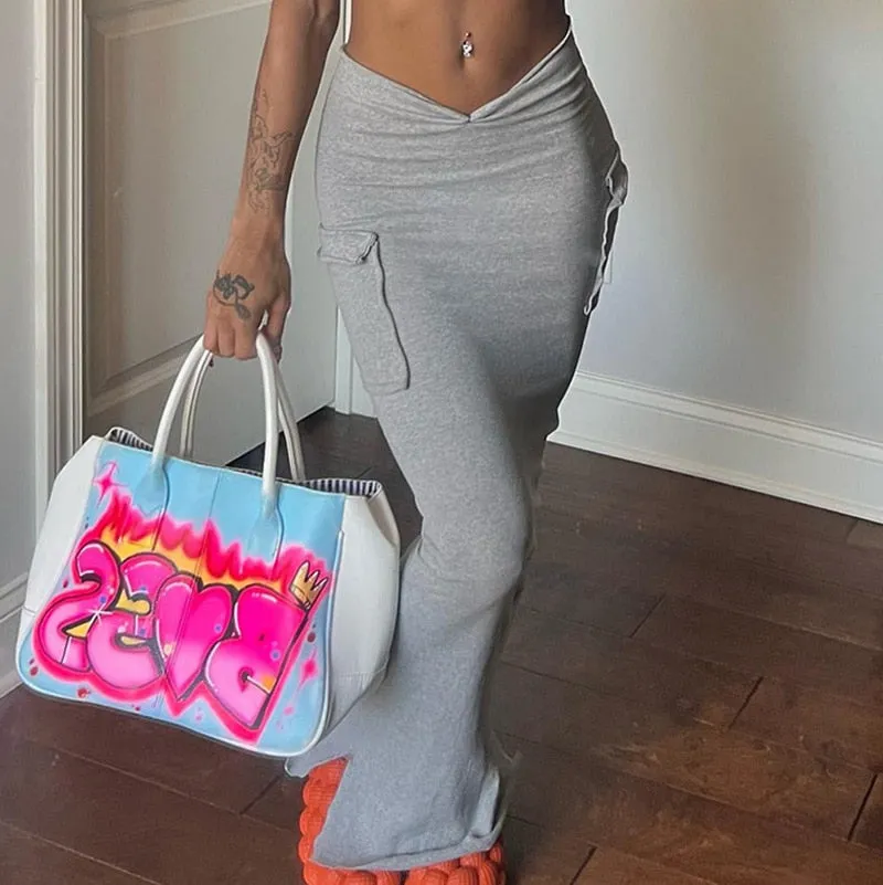 Drea Bodycon Vintage Maxi Skirt