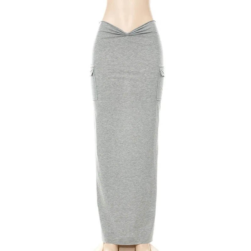 Drea Bodycon Vintage Maxi Skirt