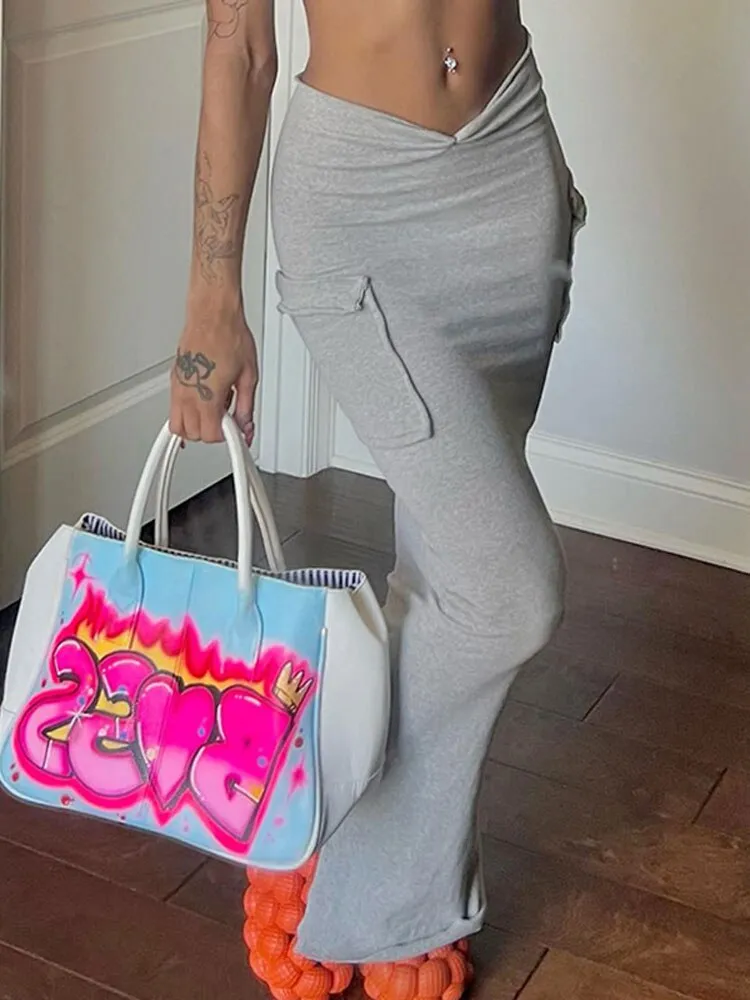 Drea Bodycon Vintage Maxi Skirt