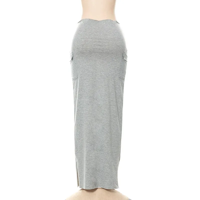 Drea Bodycon Vintage Maxi Skirt