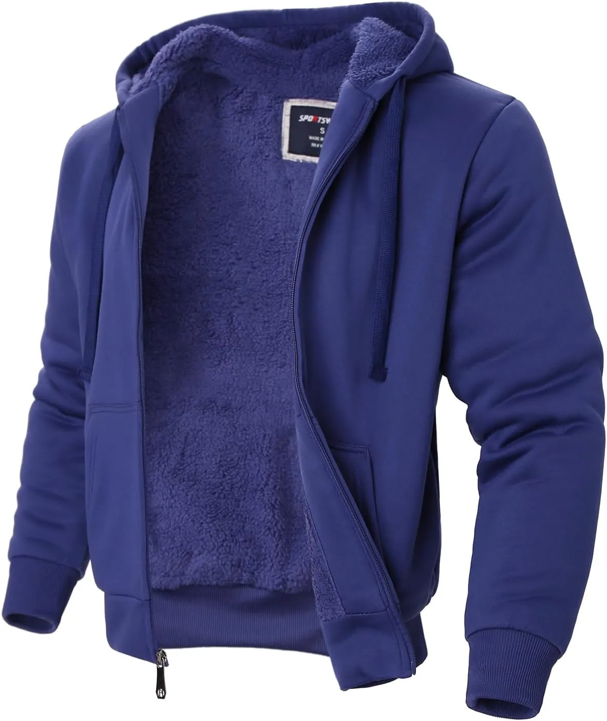 Facitisu Flannel Hoodies for Men Sherpa Lined Heavy Fleece Plaid Jacket Mens Coats Plus Size Big Tall