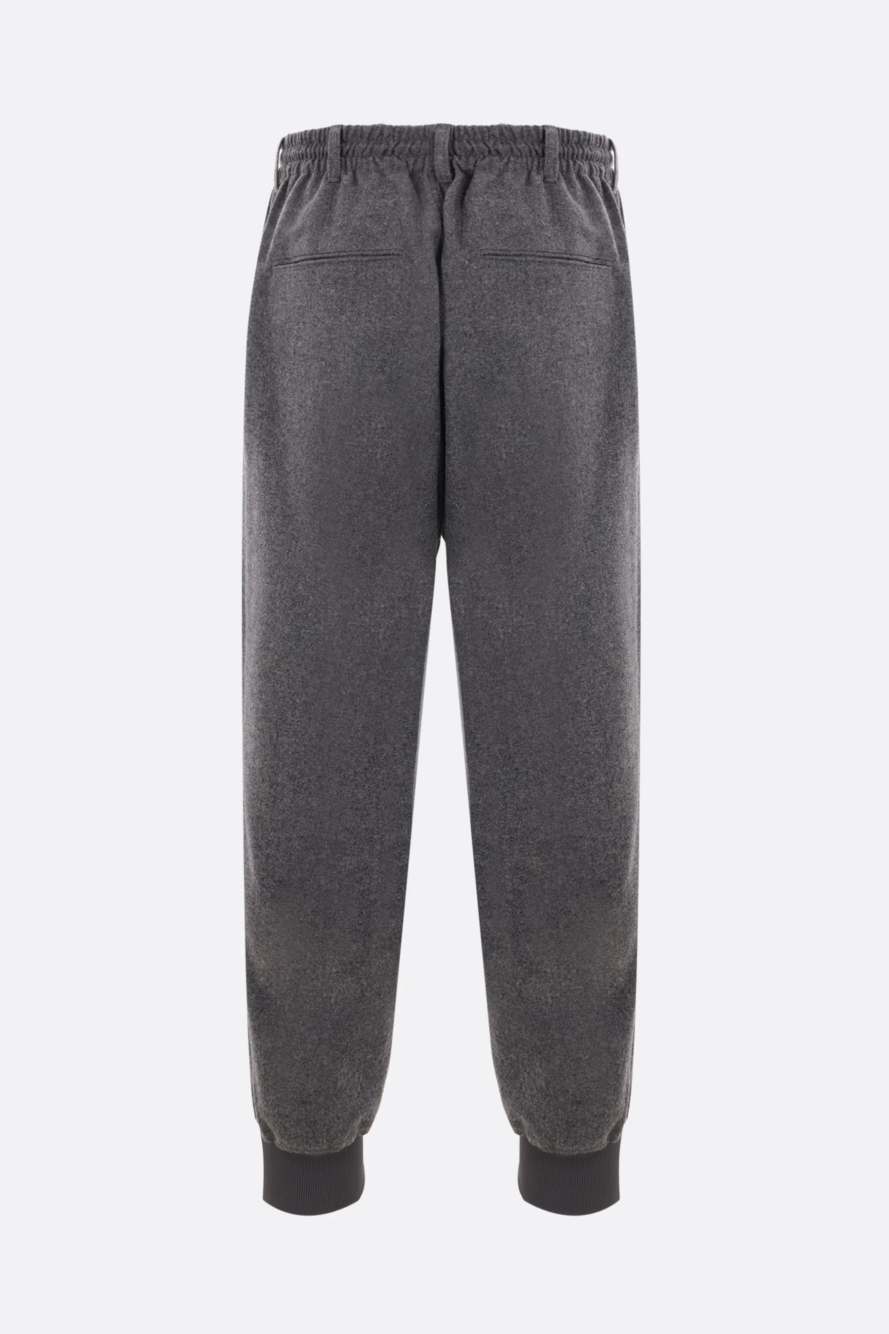 Flannel Wool-Blend Jogger Pants