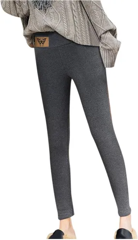Fleece Lined Leggings Women High Waisted Winter Thermal Warm Pants Thick Yoga Tummy Control Athletic Tights