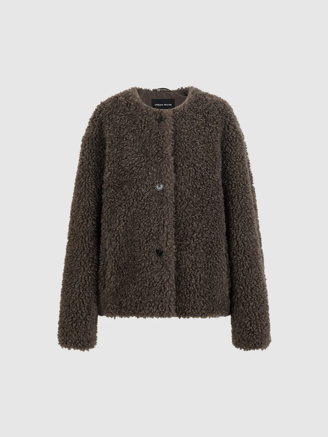 Fluffy Button Up Jackets