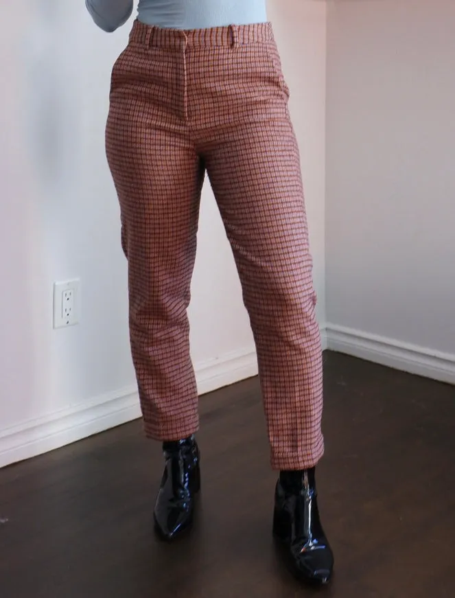 Frank & Oak Eleanor Straight Leg Slim Tweed Trousers - 6