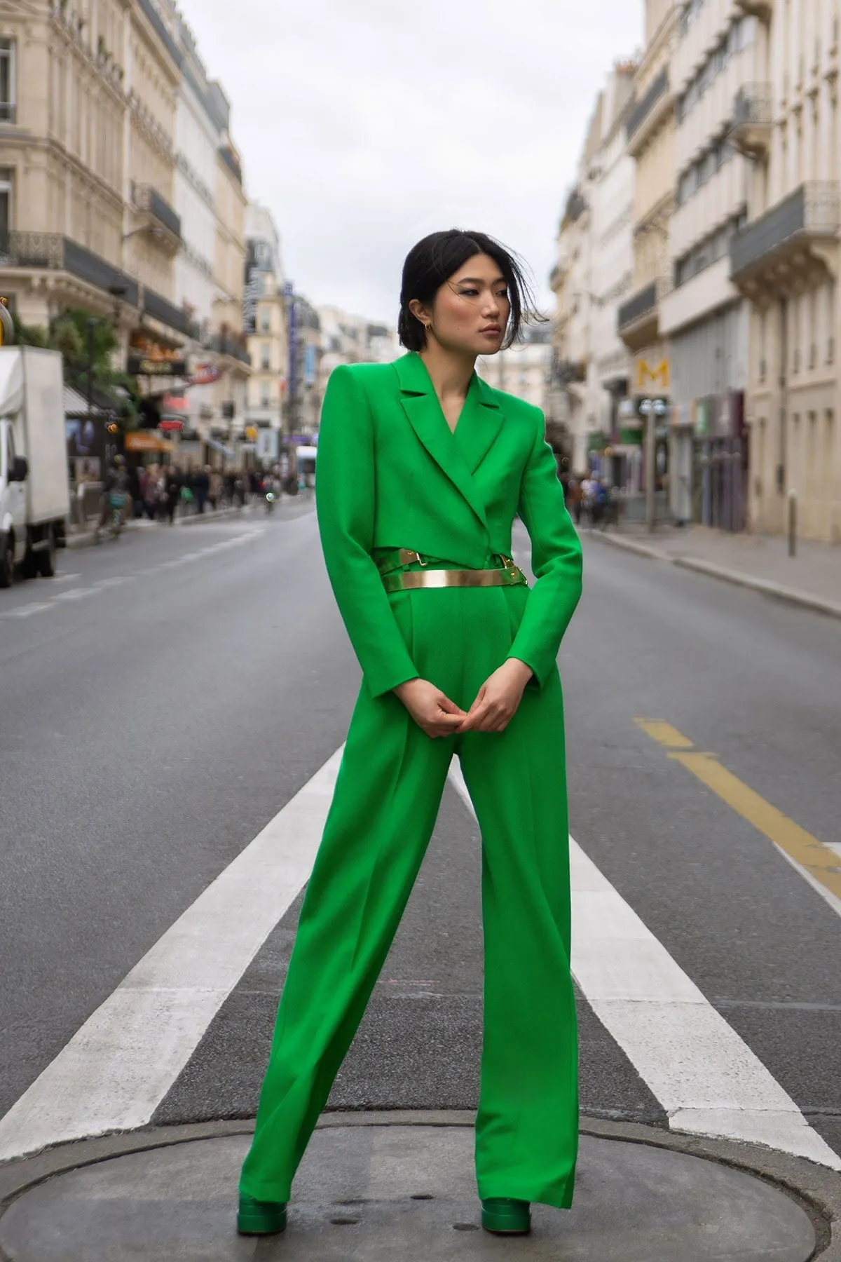 Green Wool Pants