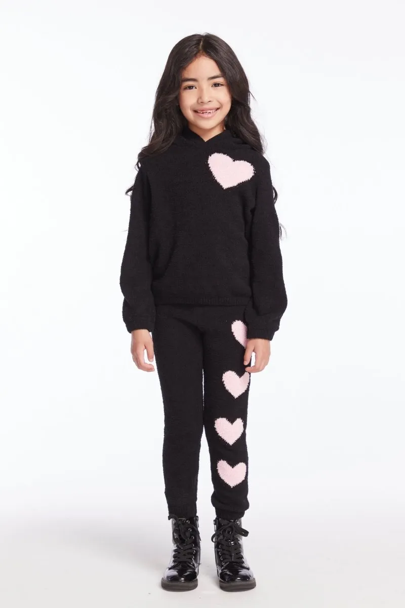 HEARTS FUZZY FLEECE LEGGINGS