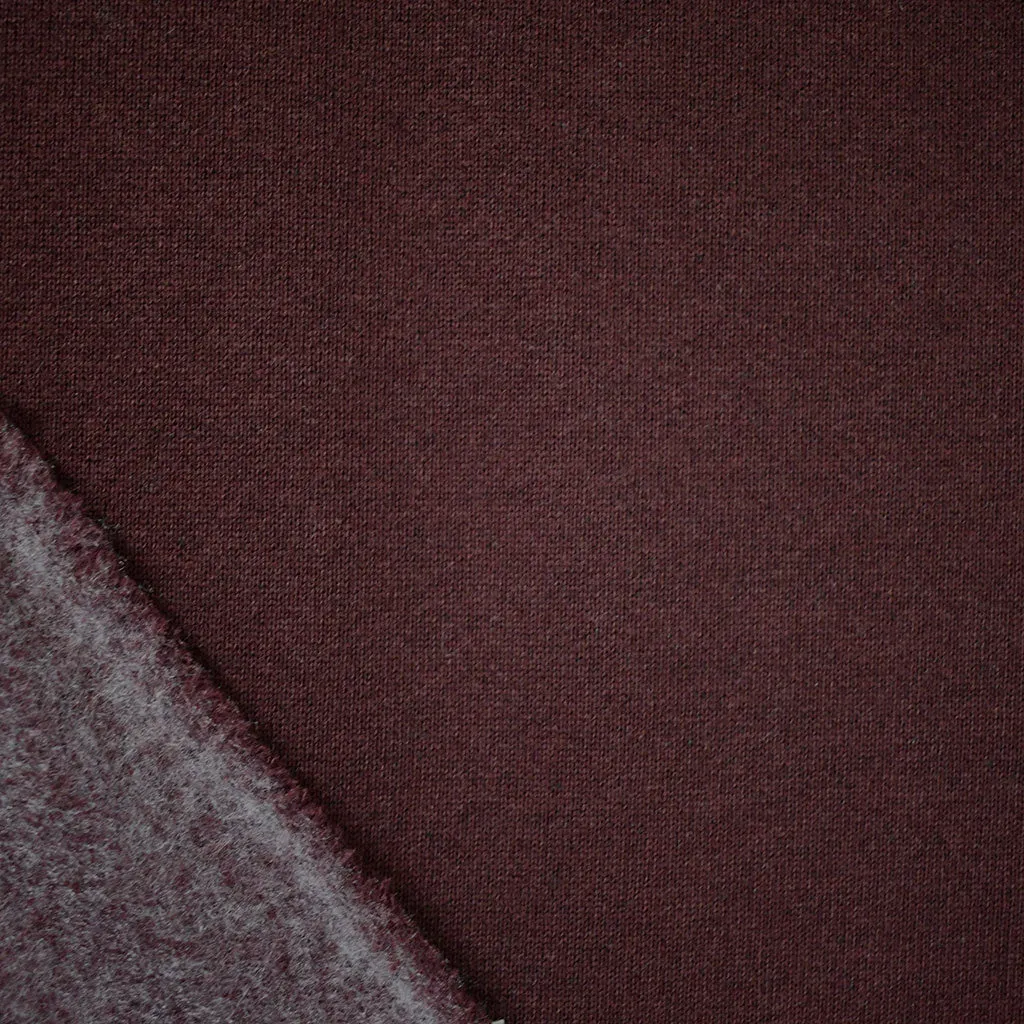 Heavy Sweatshirt Fleece Solid Burgundy