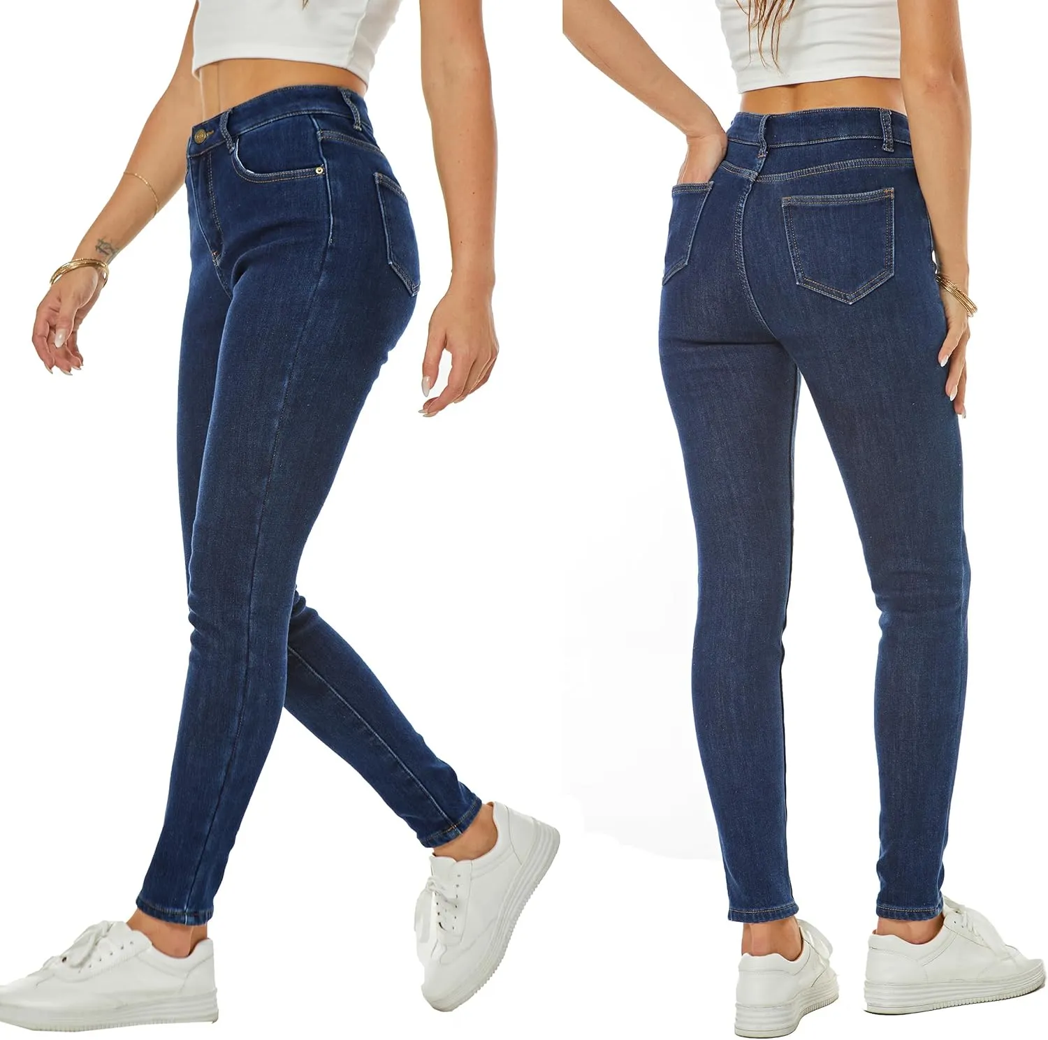 heipeiwa Women's Winter Fleece Lined Sherpa Pants Thermal Skinny Pant Dressy Casual Warm Trousers