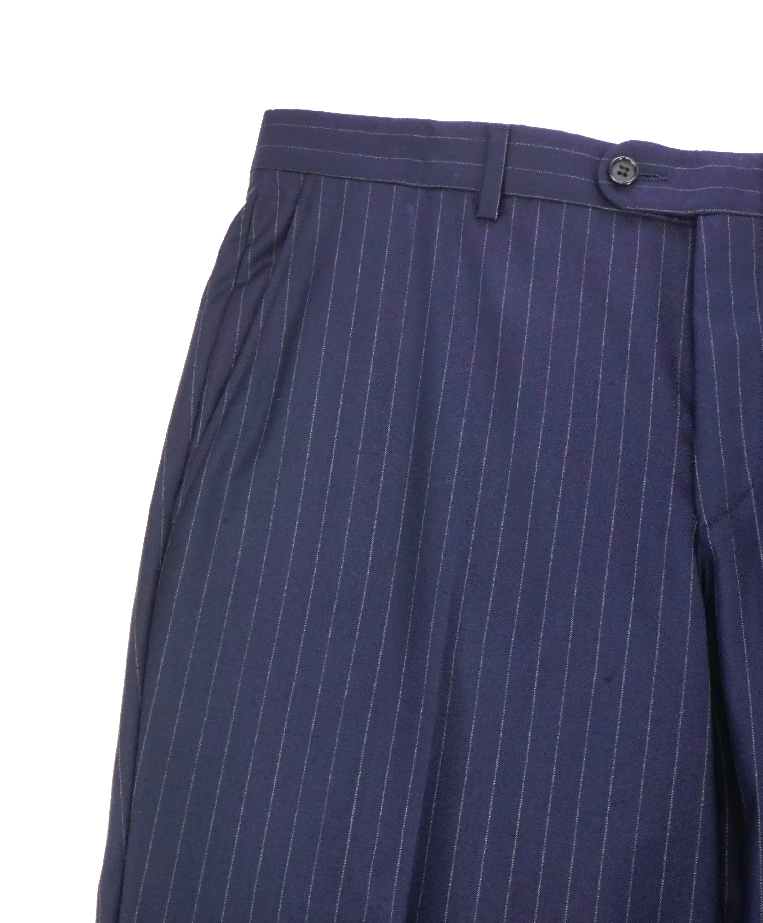 HICKEY FREEMAN - "ERMENEGILDO ZEGNA Fabric" Chalk Stripe Check Pants - 34W