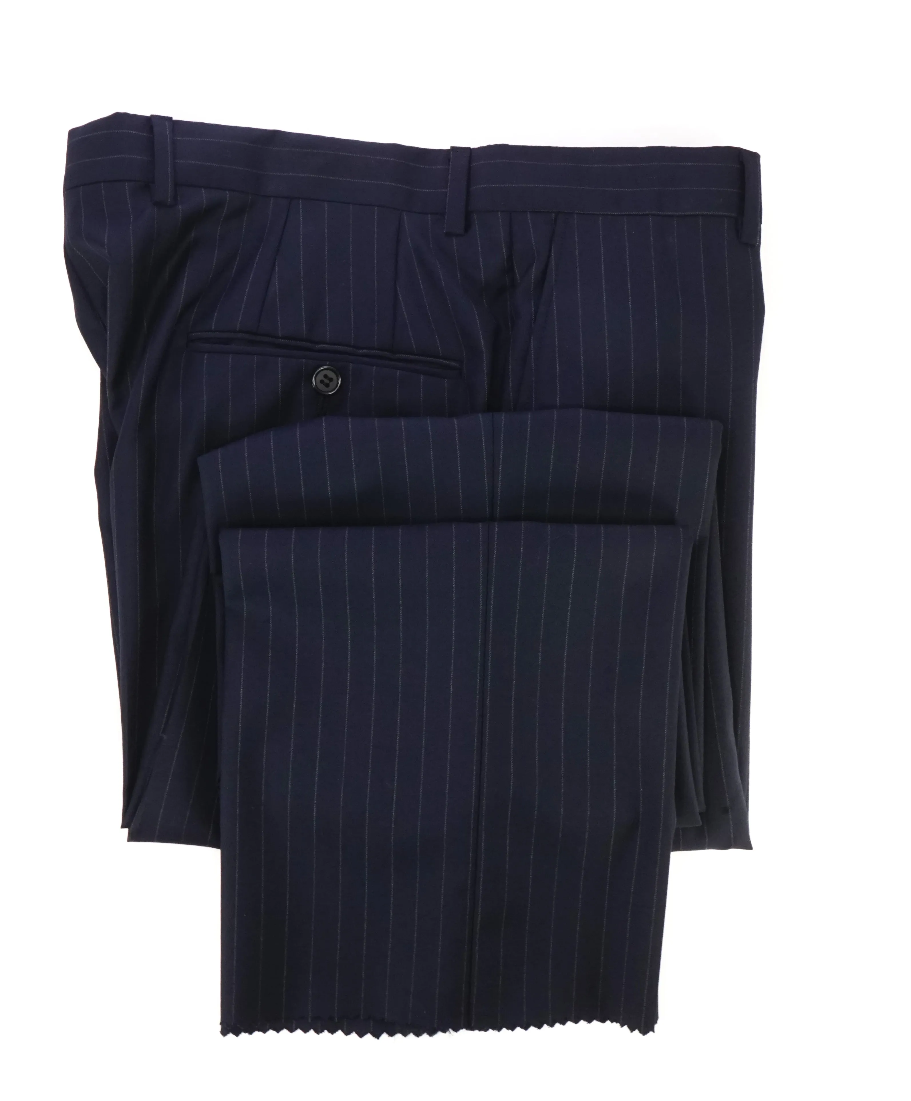 HICKEY FREEMAN - "ERMENEGILDO ZEGNA Fabric" Chalk Stripe Check Pants - 34W