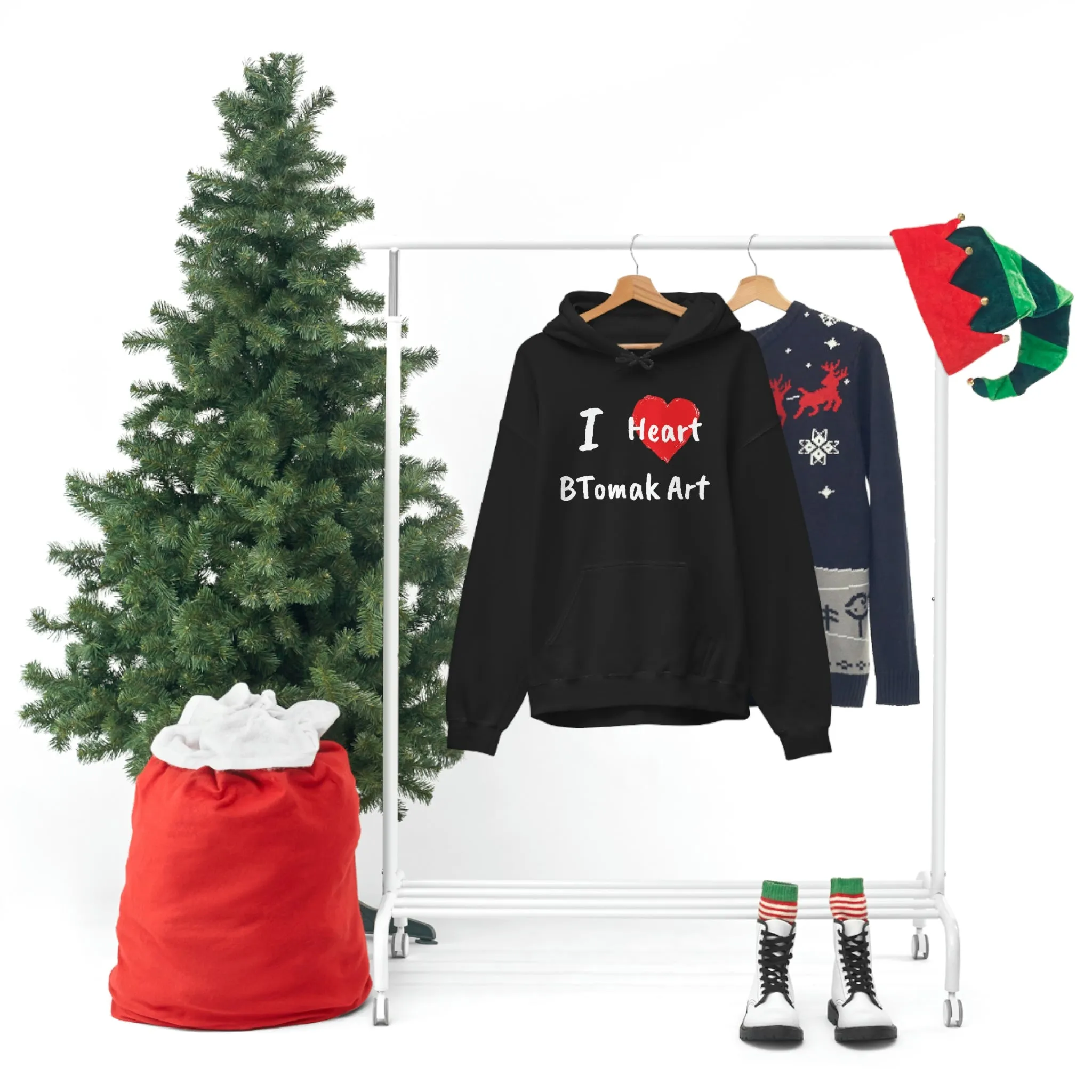 I Heart BTomak Art Unisex Heavy Blend™ Hooded Sweatshirt