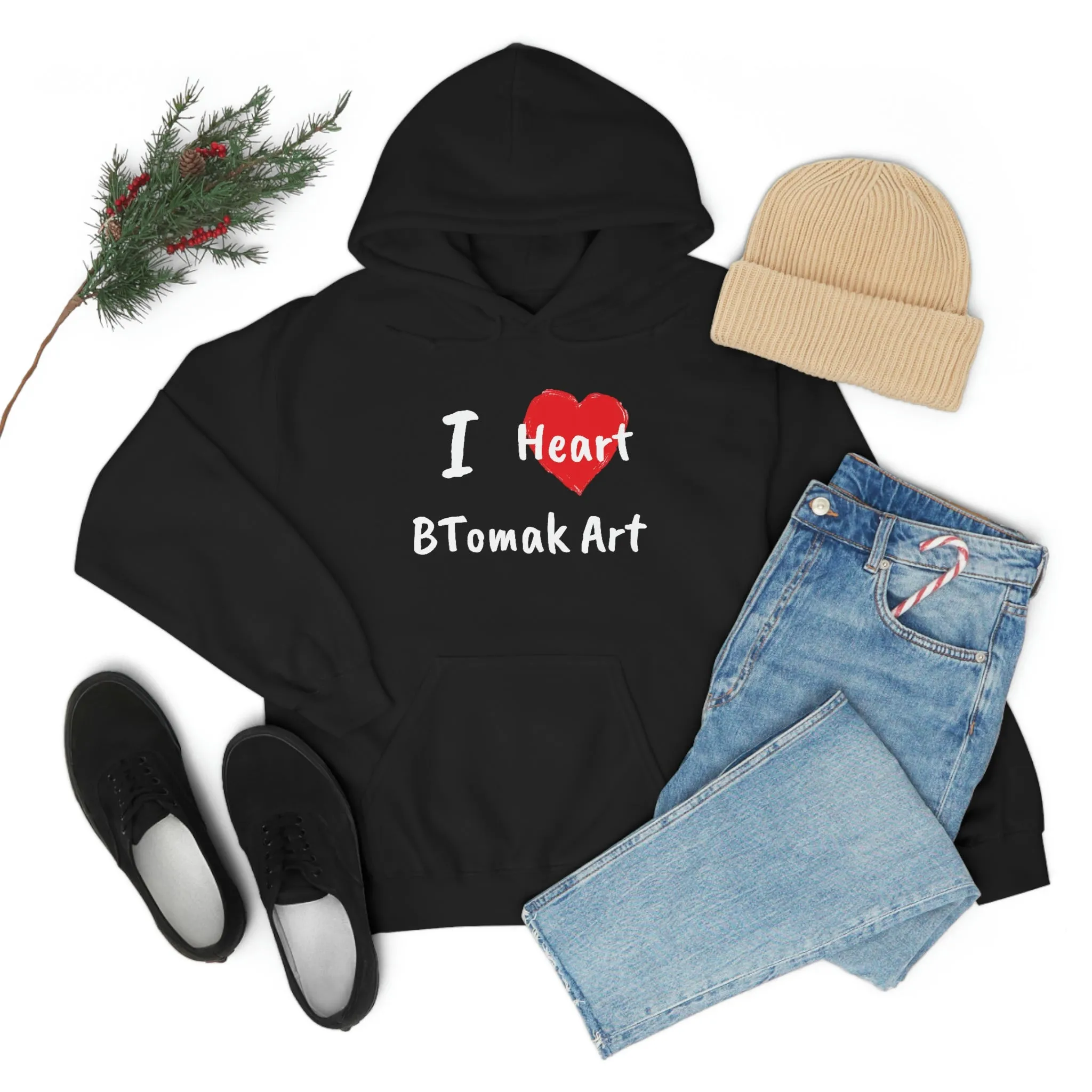 I Heart BTomak Art Unisex Heavy Blend™ Hooded Sweatshirt