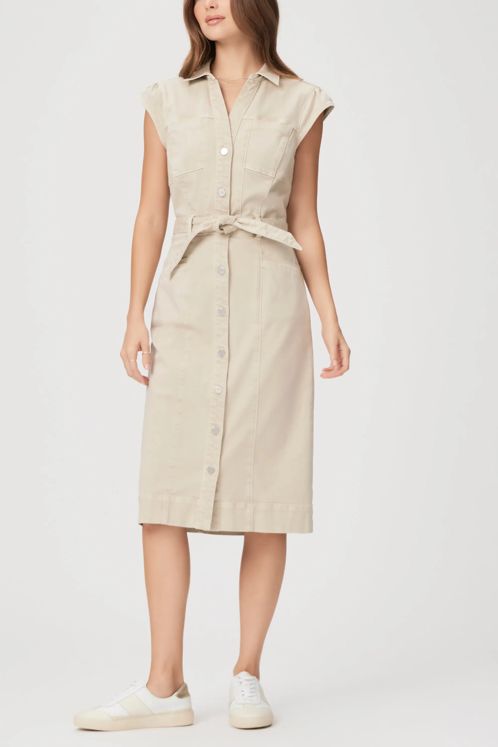 Jaxsyn Midi Dress - Vintage Warm Sand