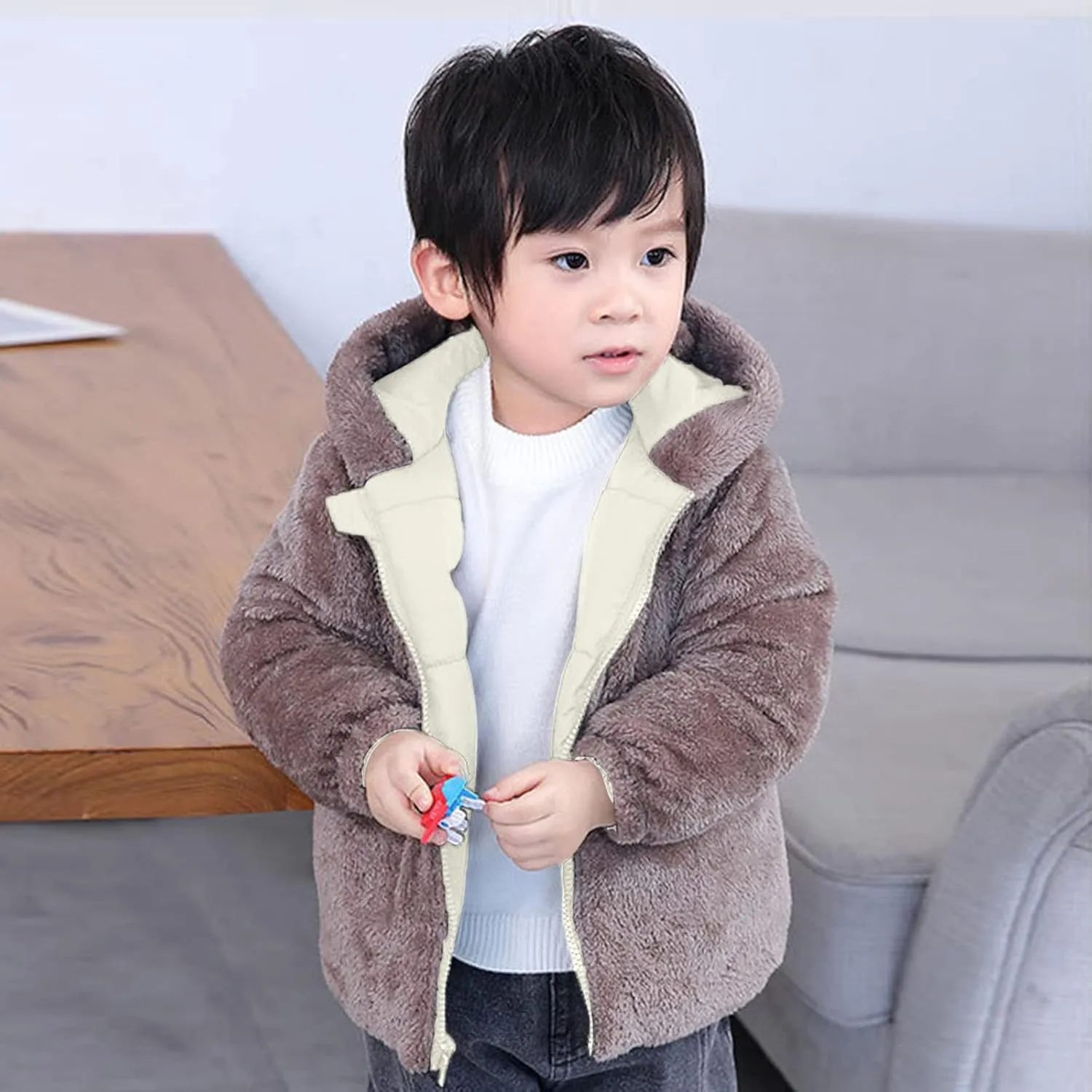 Kids Winter Coats Toddler Boys Girls Winter Bear Ears Coat With Hooded Jacket 𝒫uffer Down Outwear 1-5 Years