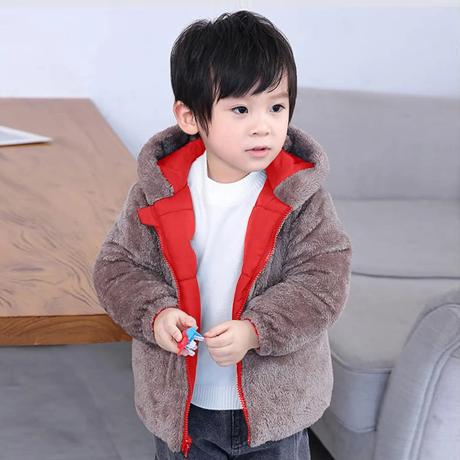 Kids Winter Coats Toddler Boys Girls Winter Bear Ears Coat With Hooded Jacket 𝒫uffer Down Outwear 1-5 Years