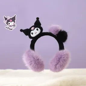 Kuromi Plush Pom-poms Earmuffs
