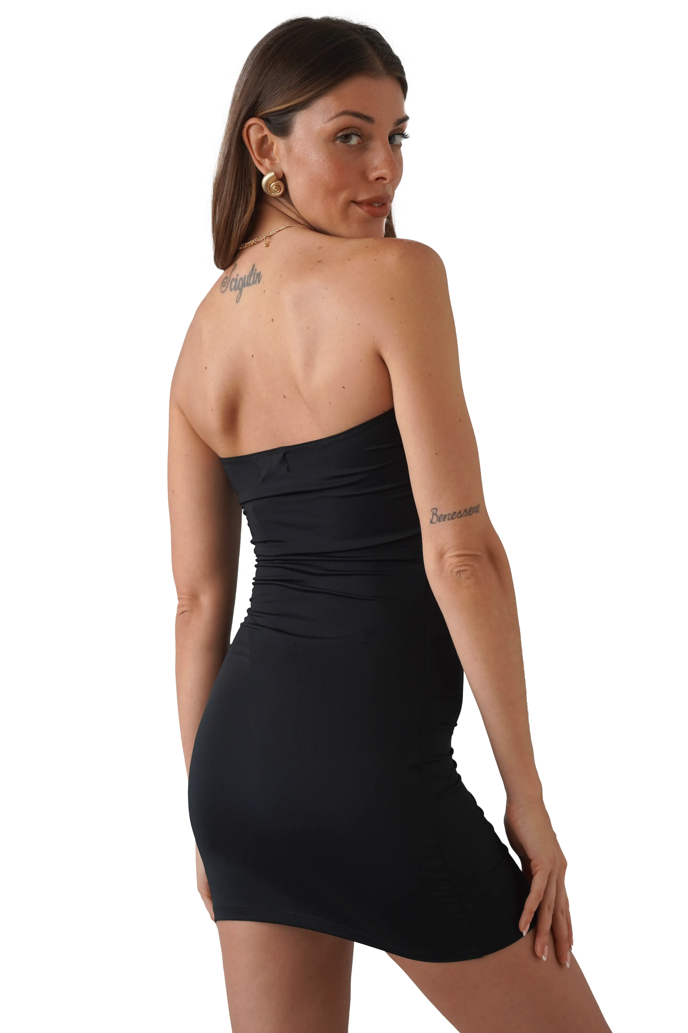 Mila Strapless Black
