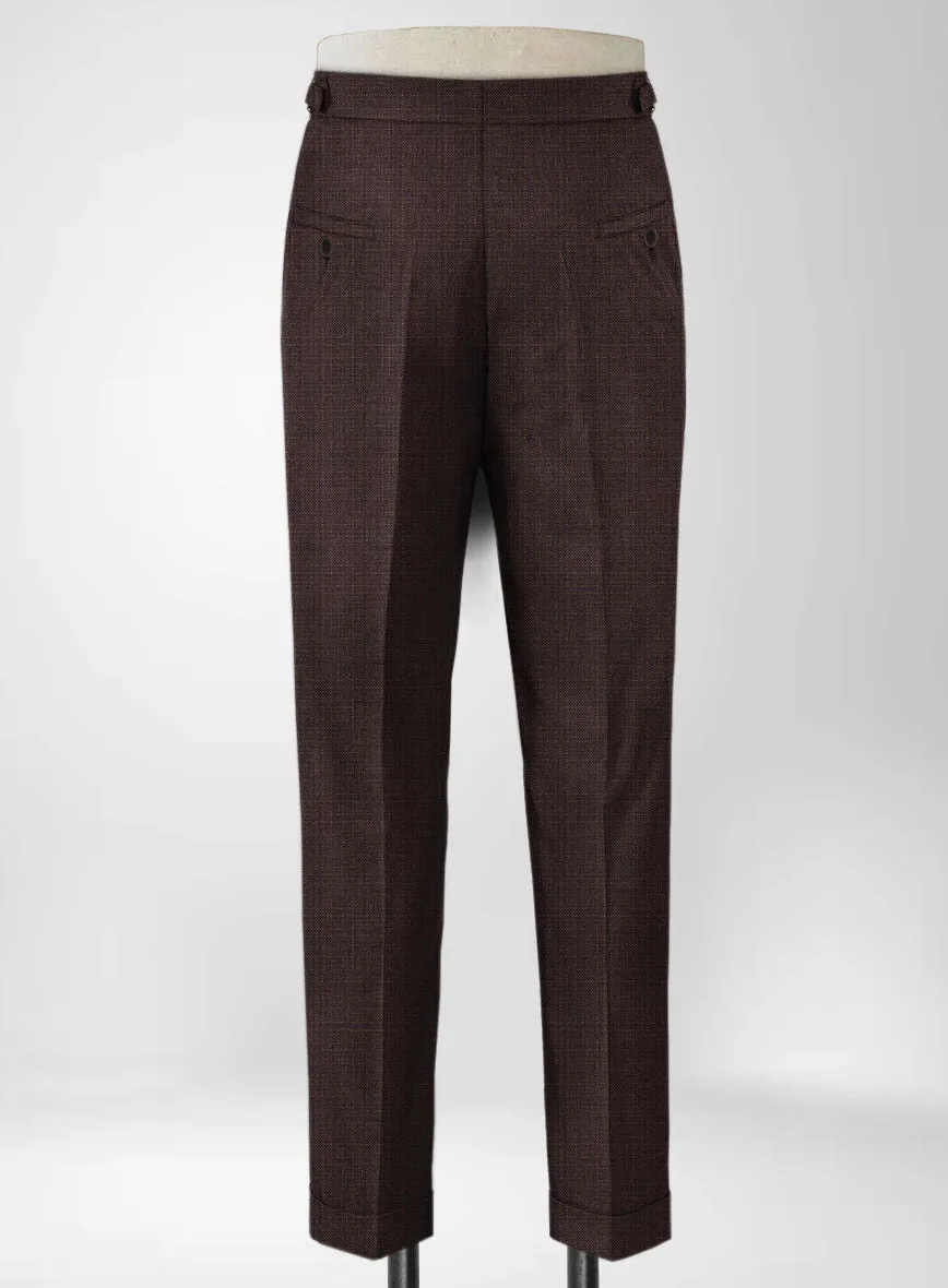 Napolean Bob Weave Rust Wool Highland Trousers