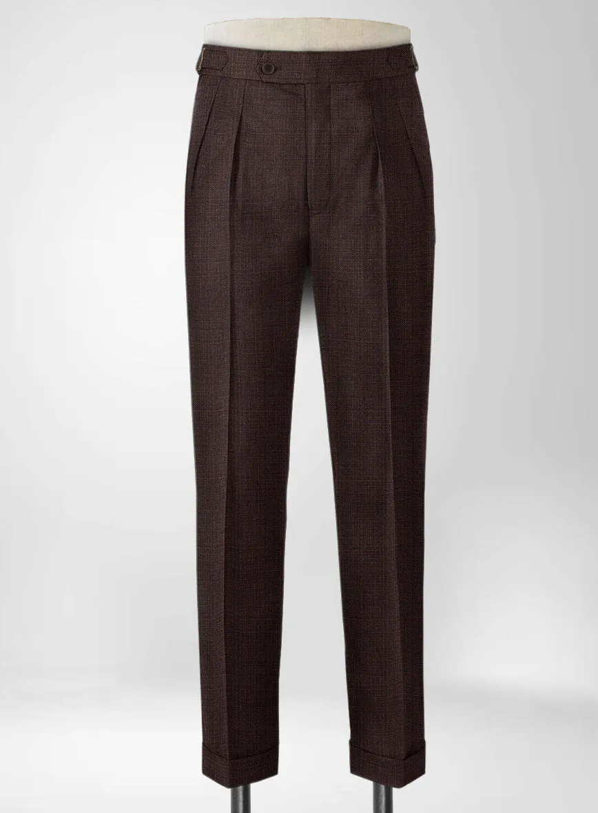 Napolean Bob Weave Rust Wool Highland Trousers