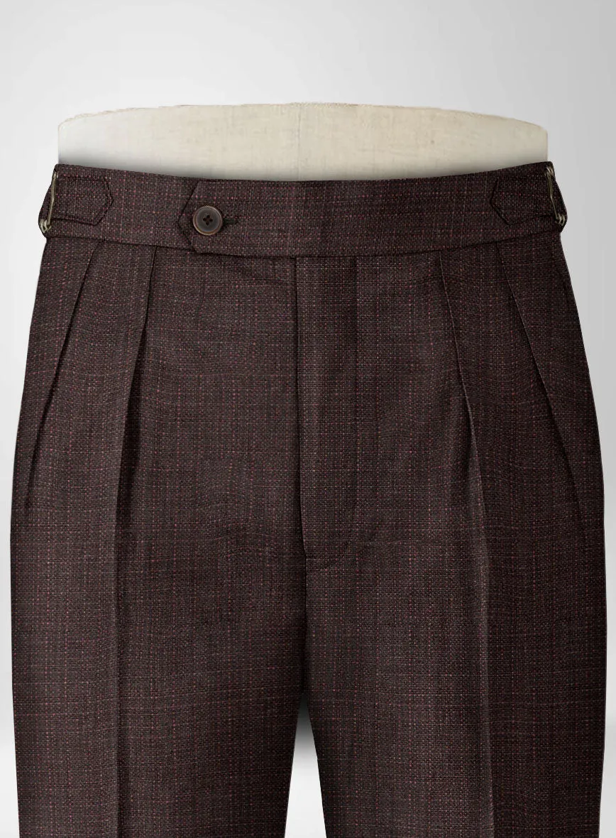 Napolean Bob Weave Rust Wool Highland Trousers