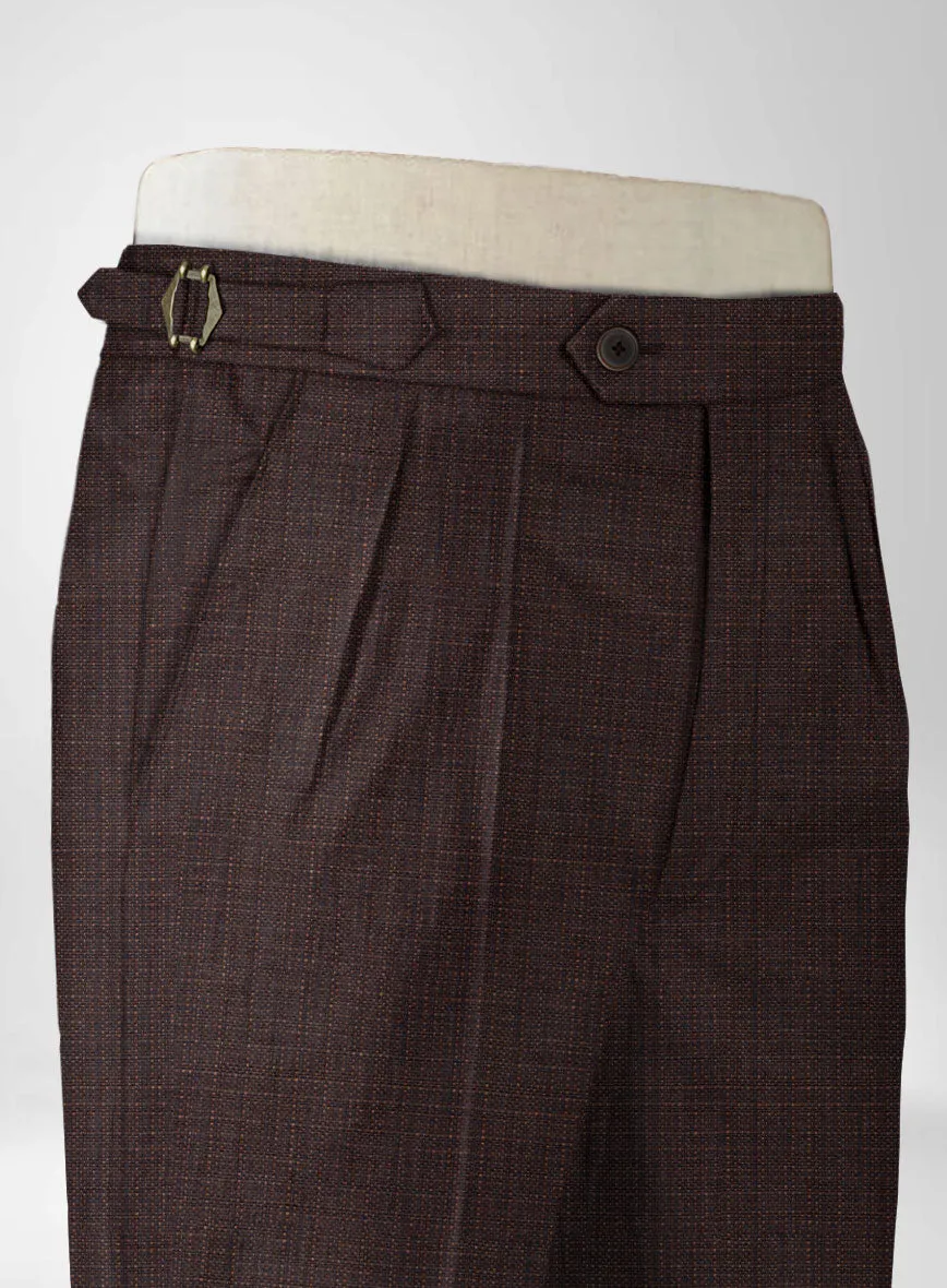 Napolean Bob Weave Rust Wool Highland Trousers