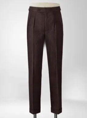 Napolean Bob Weave Rust Wool Highland Trousers