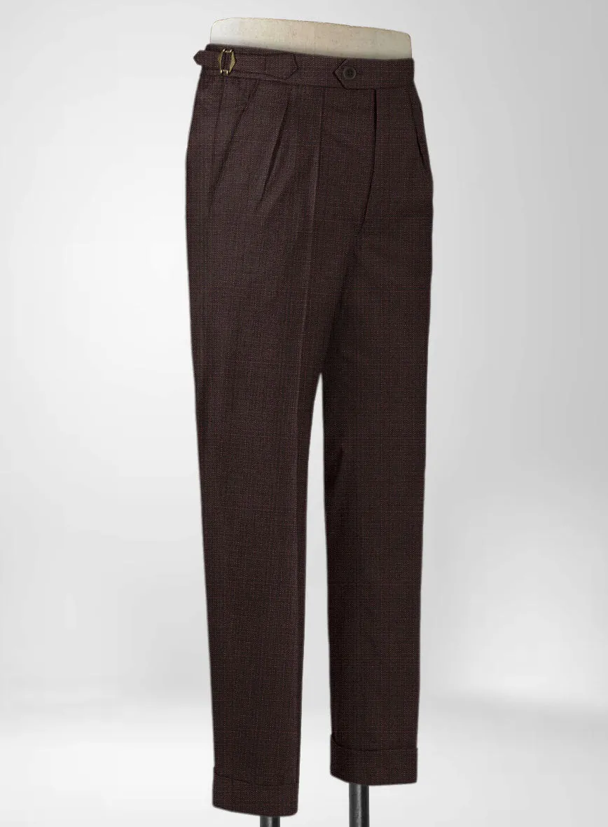 Napolean Bob Weave Rust Wool Highland Trousers