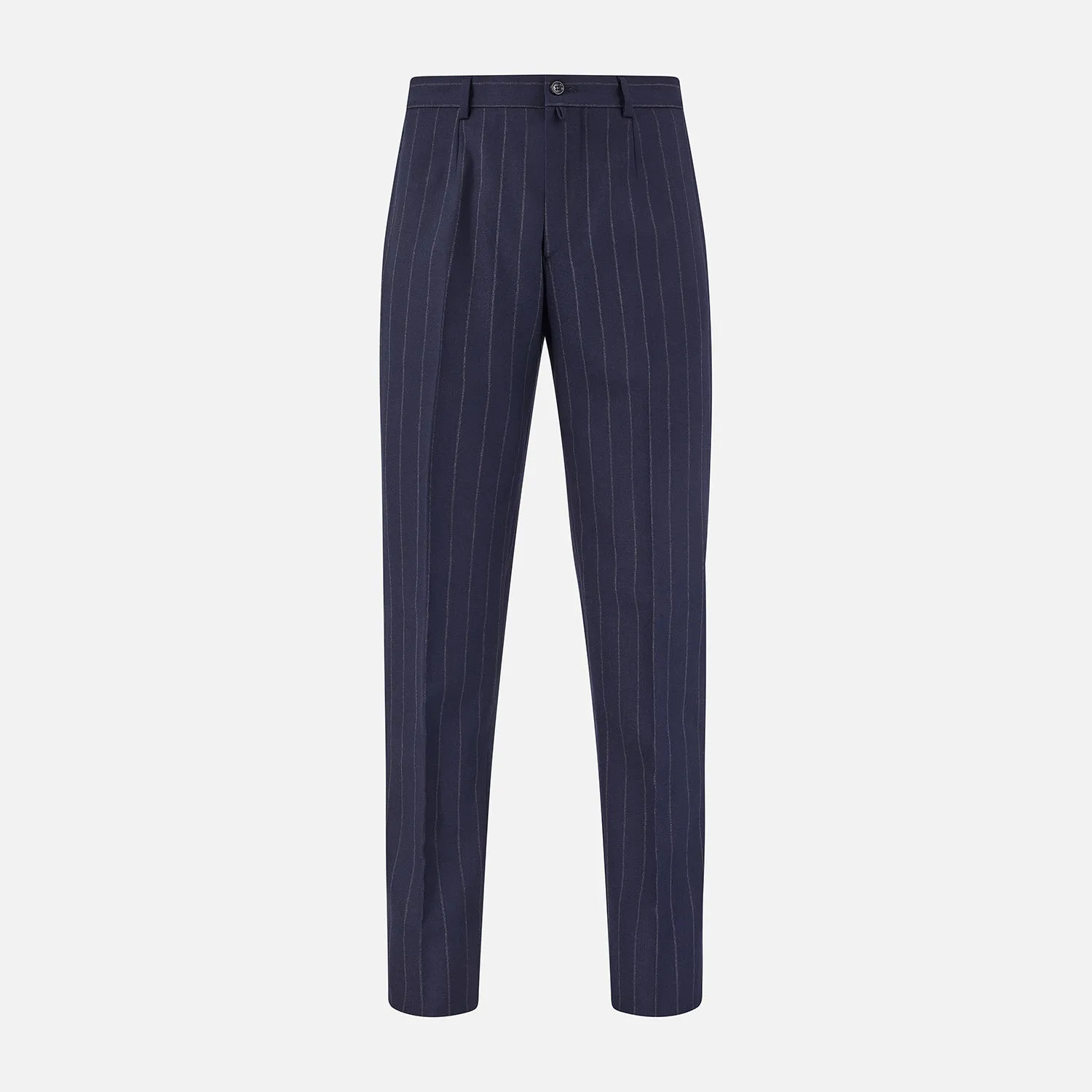 Navy Pinstripe Rupert Trousers