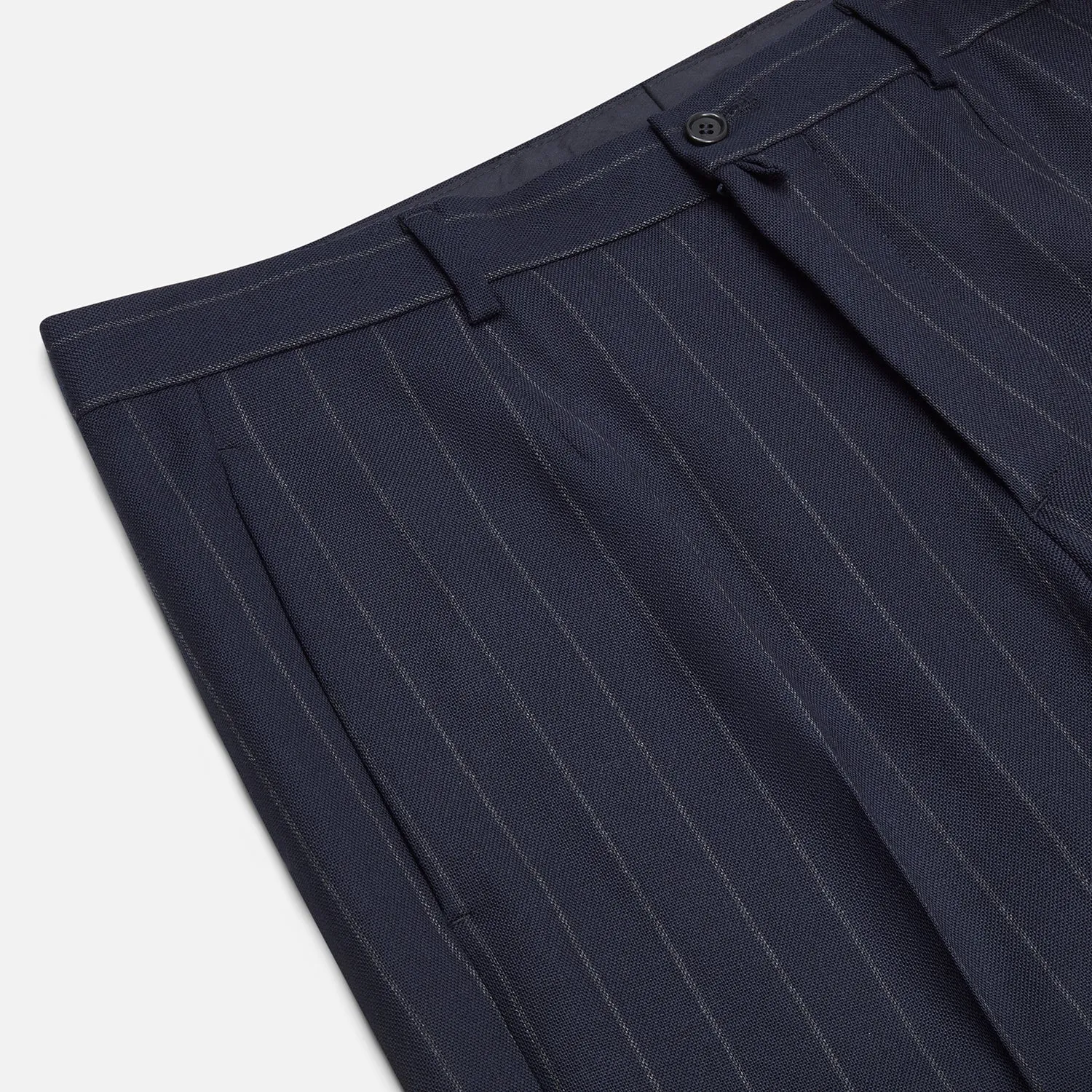 Navy Pinstripe Rupert Trousers