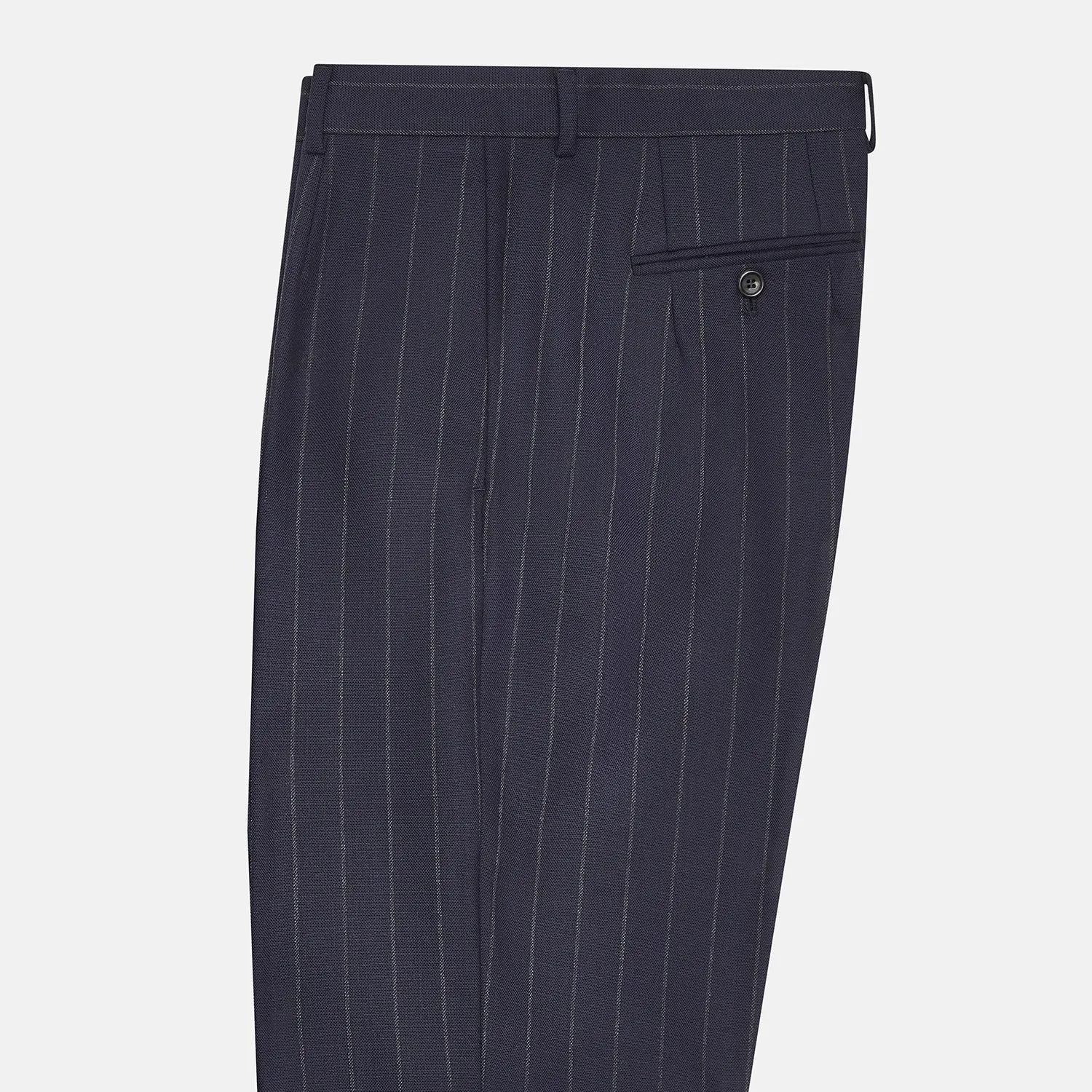 Navy Pinstripe Rupert Trousers