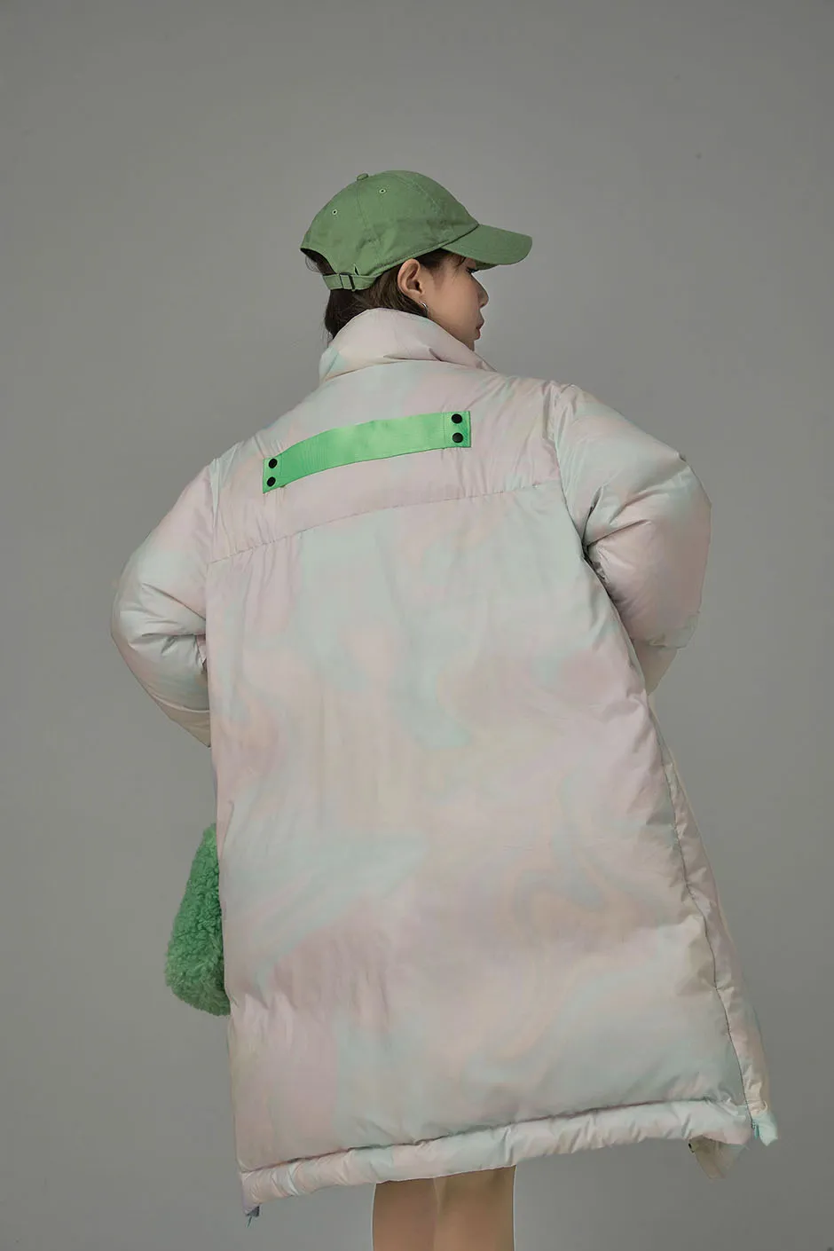 Pastel Clouds Long Padded Coat