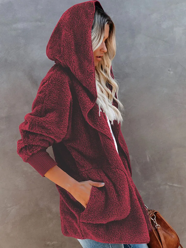 Plush Sherpa Hoodie - Oversized Jacket