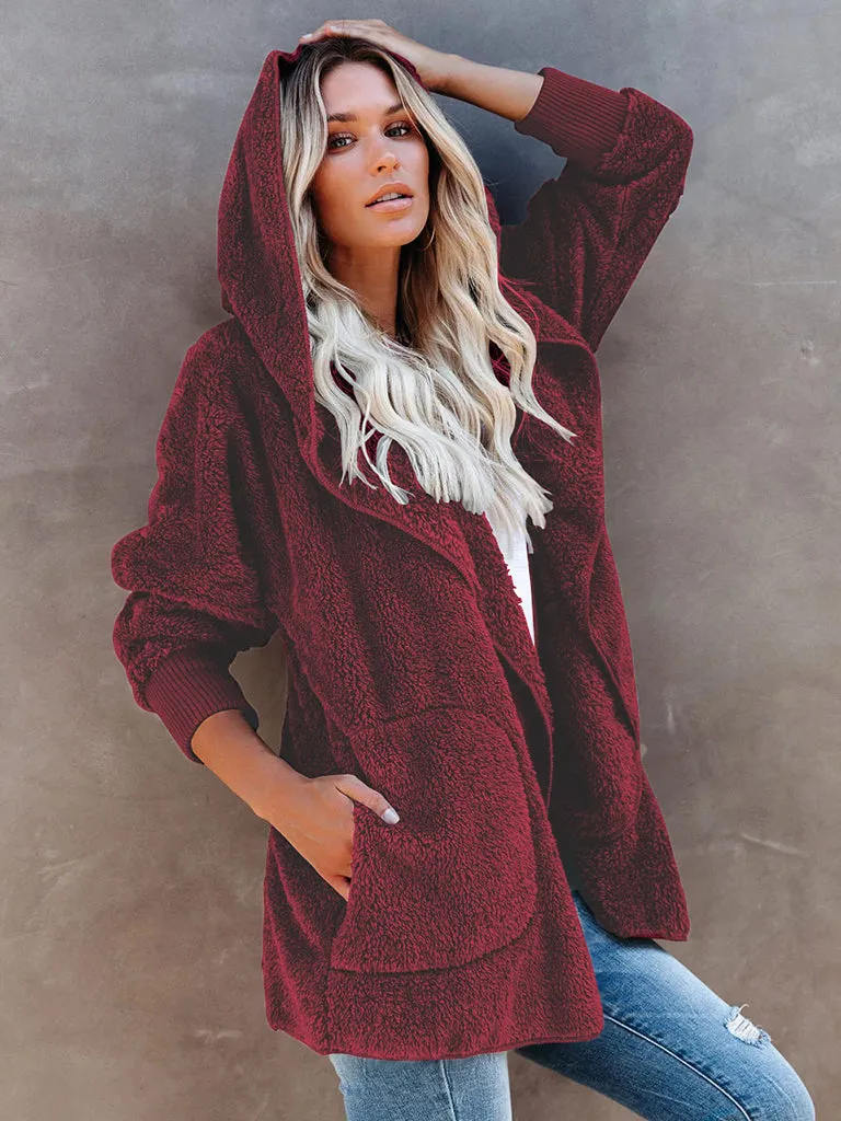 Plush Sherpa Hoodie - Oversized Jacket