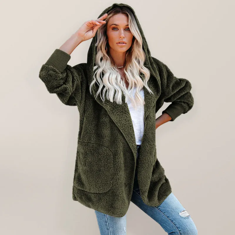 Plush Sherpa Hoodie - Oversized Jacket