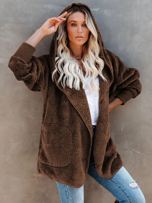 Plush Sherpa Hoodie - Oversized Jacket