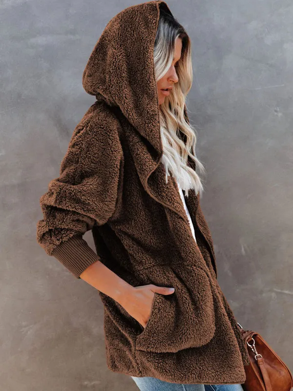 Plush Sherpa Hoodie - Oversized Jacket